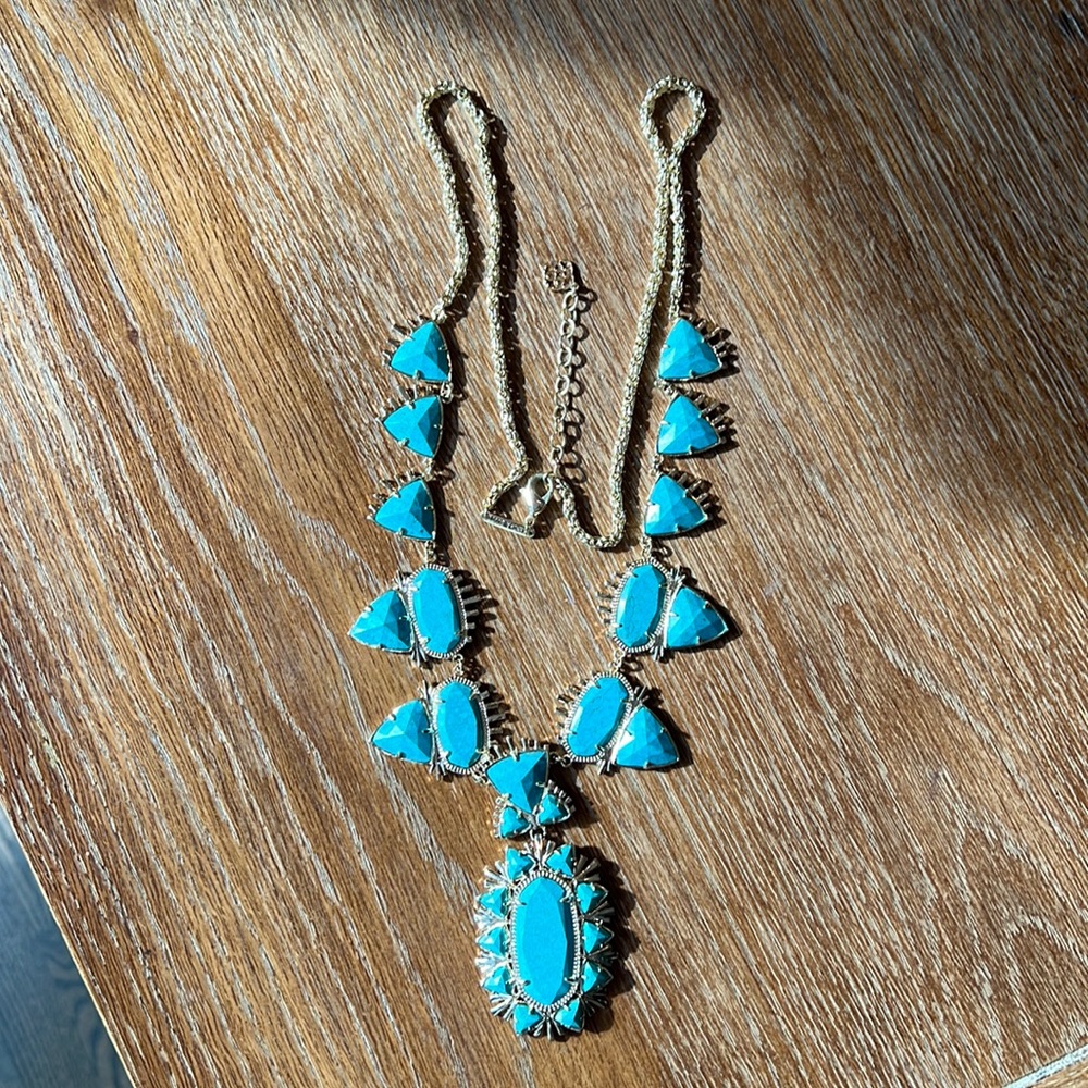 Kendra Scott Havana Necklace Turquoise & Gold